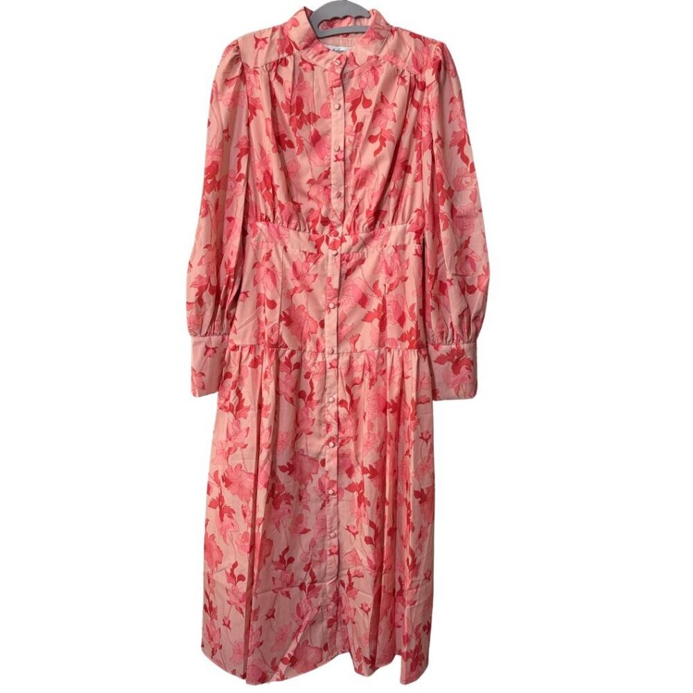 Petal & Pup Pink Floral Long Sleeve Maxi Dress